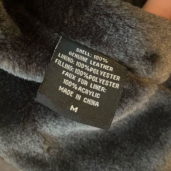 Vintage Leather Men’s Leather Jacket With Removable Faux Fur‎ Lining Medium NWT - Picture 14 of 15